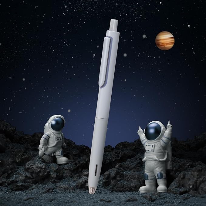 WRITECH Gel Pens Black Ink: Fine Point 0.5mm Retractable Pen 4ct No Smear for Journaling Smooth Writing Silent Click Up-Gel Pen Set