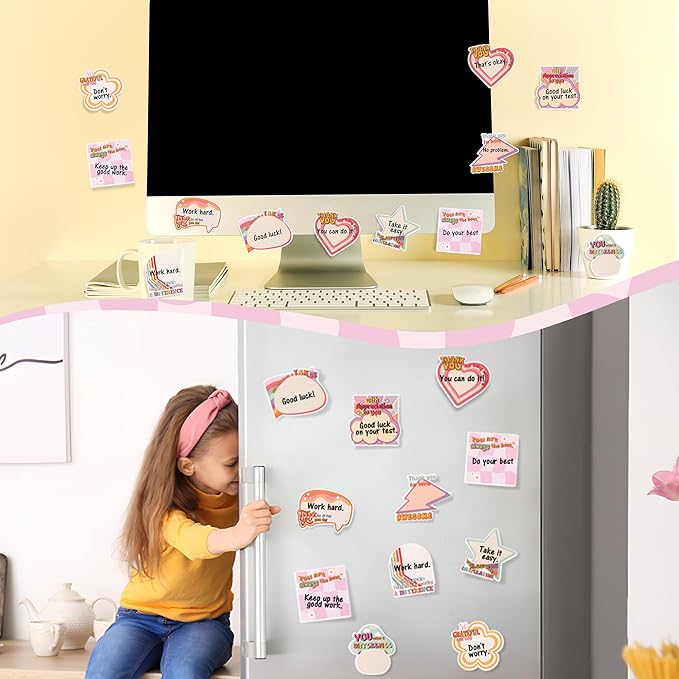 30 Pack Empowering Sticky Notes - Motivational Educator Self Sticky Notepads Inspirational Memo Pads for Appreciation Gifts Office School Supplies Birthday Party Favors, Total 600 Sheets