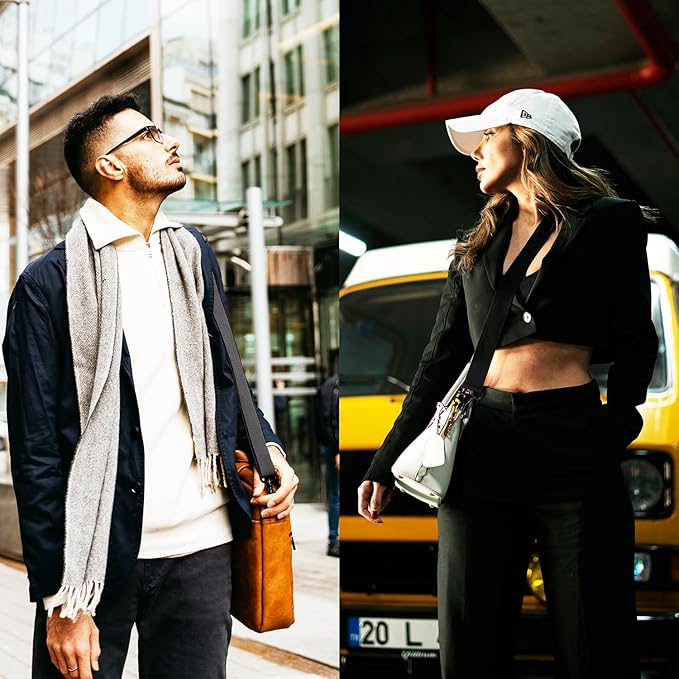 56 inch Shoulder Strap, Universal Adjustable Thick Soft Duffel Bag Shoulder Strap Replacement Comfortable Belt with Metal Swivel Hooks for Laptop Messenger Bag, Briefcase, Shoulder Bag, Black