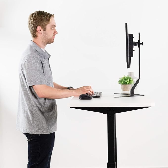 VIVO White 60 x 24 inch Universal Solid One-Piece Table Top for Standard and Sit to Stand Height Adjustable Home and Office Desk Frames, DESK-TOP60W