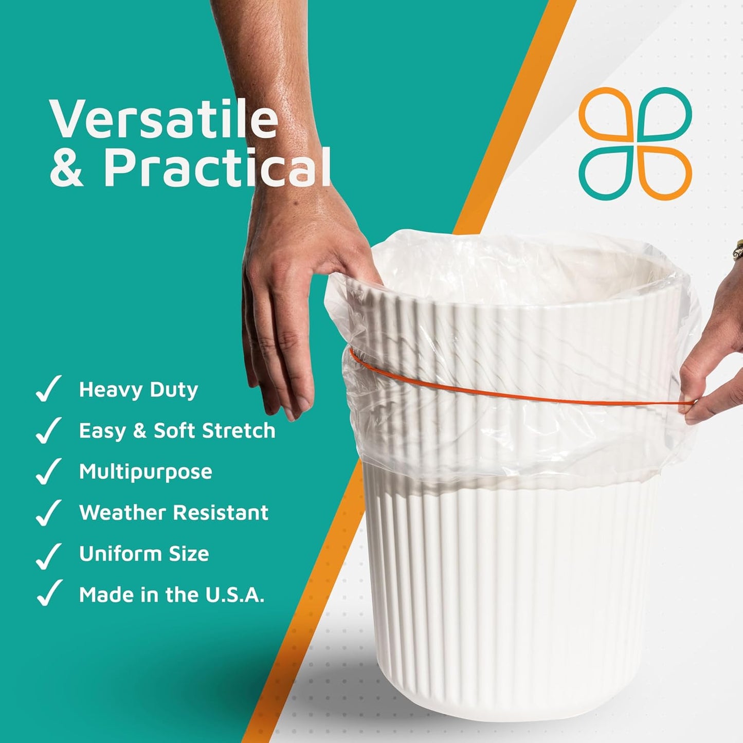 PlasticMill Orange Rubber Bands Size 33 (3 1/2" x 1/8") - #33 Colored Rubber Bands Office Supplies - Strong, Elastic Bands for Crafts, Balloon Garland, Cash, File Folders (500-Pack)