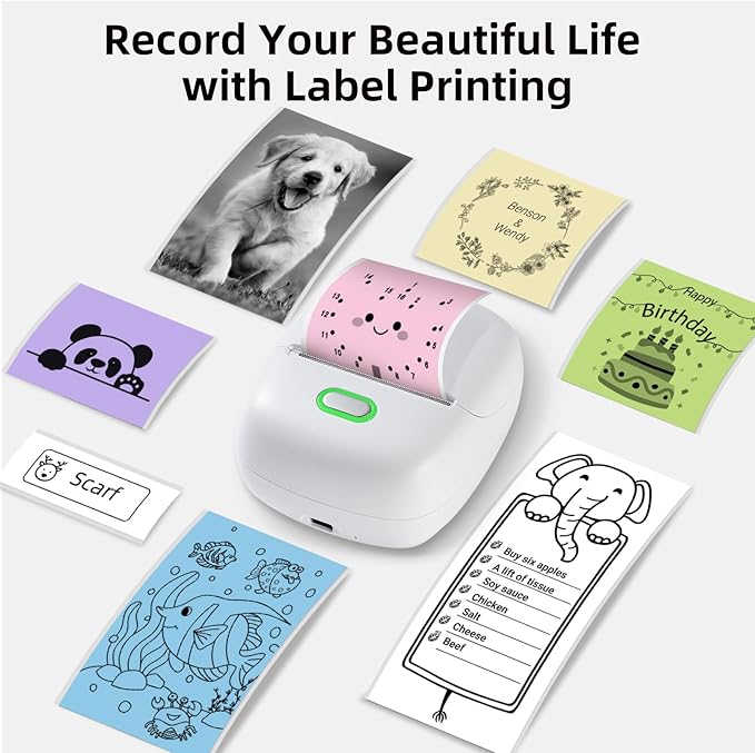 White Self-Adhesive Thermal Paper, Printable Sticker Paper for ORGSTA S002 Portable Sticker Printer, Black on White, 28mm x 3m Mini Printer Paper for Journal, Photo, Study Notes - 3 Rolls