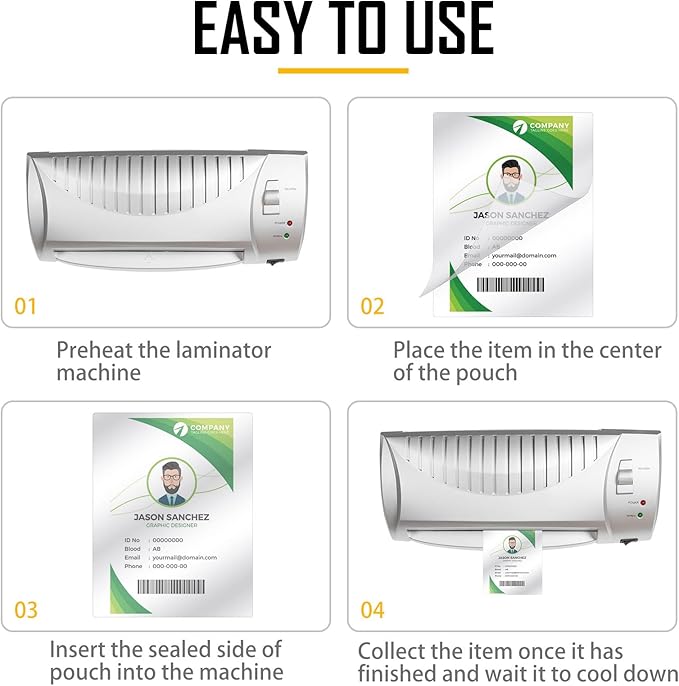 Sherr 200 Pack 10 Mil Laminating Pouches Thermal Laminating Sheets Letter Size 9 x 11.5 Inch Clear Plastic Paper Hot Glossy Sheets Office Supplies