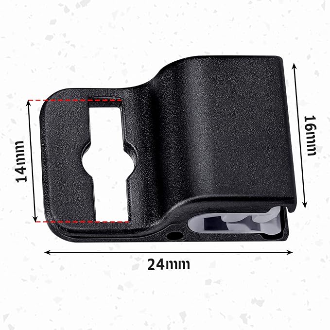 Eaasty Black Gripper Card Holder Clamps Black Swipe Plastic ID Card Secure Badge Holder for Standard Thickness ID Badge, CAC, Chip or Swipe(20 Pcs)