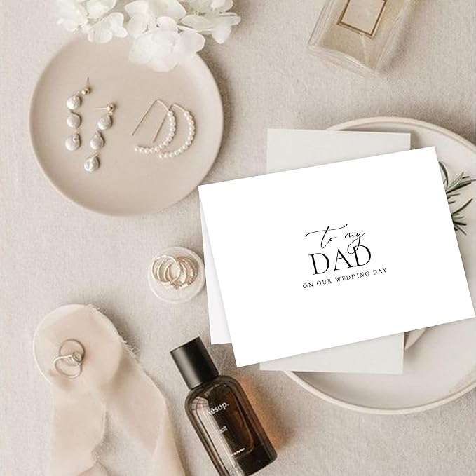 LADY&HOME To My Dad on My Wedding Day Card,Wedding Day Card to Dad,Thank Dad Wedding Day Card (A1:Dad)