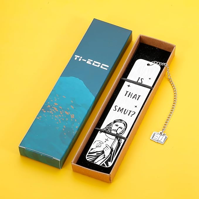 is That Smutt Jesus Bookmark, Gag Gift for Female Friends Booklover, Christmas Stocking Stuffer, Gag Gift, Book Accessories for Reading Lovers,Funny Bookmark for Women, White Elephant Gifts