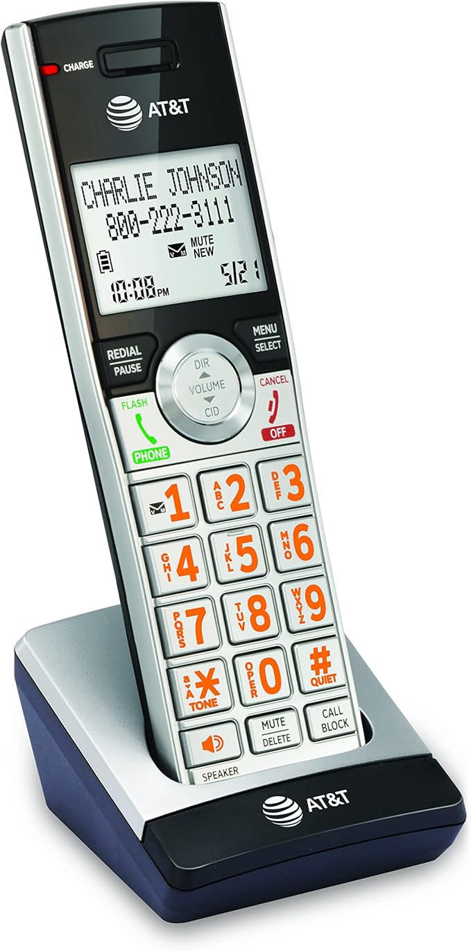 AT&T CL80107 Additional Handset for CL82x07, CL82x57, CL82x67, CL83x07, CL84x07 Series Cordless Phone