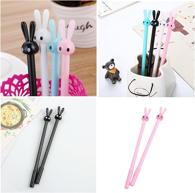 YYaaloa 12pcs Easter Pens Gel Ink Pens 0.5 mm Black Ink Novelty Pens for Child, Women Coworkers Kids Office School Home Wedding Bridal Shower Gifts Party Supplies (Easter Pens 12pcs)