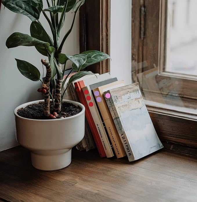 1200 Pieces 0.75 Inch Round Color Coding Label Garage Sale Stickers Blank Yard Sale Price Stickers Permanent Adhesive Dots, Easily Writable with Perforation Line (Fluorescent Pink)