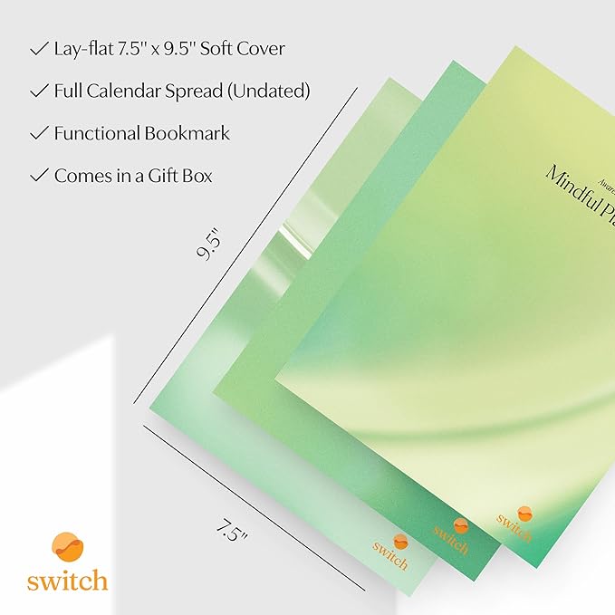Switch Research Complete Mindfulness Planner Bundle - 3 Planners - Evidence-Based Life Organizer Set - 93-Day Goal Planner Collection to Develop Radical Acceptance - Daily planner With Prompts Bundle