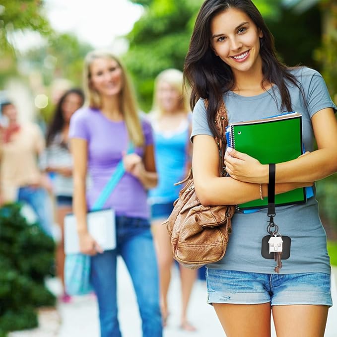 Keychain Lanyard for Women and Men, Wrist Lanyard Key Chain Holder with Key Rings, Wristlet Strap Lanyard for Car Keys ID Badge Wallet Card Holder(Orange)