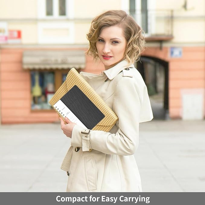 Spiral Notebook-6.10" x 8.19" College Ruled Journal with Inner Pockets and 160 Pages,PU Leather Cover Business Journal, Twin-Wire Binding Notebook Perfect for Office & Home School Supplies