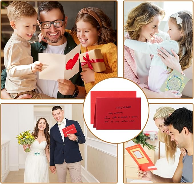 10 Assorted Colors Blank Cards and Envelopes 4.25 x 5.5 Heavyweight Folded Cardstock and A2 Envelopes Self Seal 100 Packs for Invitations, Wedding, DIY Greeting Cards, Thank You Cards