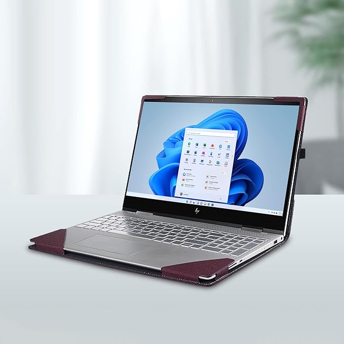 Laptop Cover for HP Spectre X360 16-f 16t-f Envy 16-h/ 15z-ef2000 Touch optional/15 The 200 Touch /15-dy5097nr/15-dy2096nr /15-bp 15-ds 15-dr Computer Bag(15.6inch, red Wine)