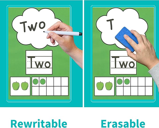 Binditek 50 Pack 3.2 Mil Dry Erase Thermal Laminating Pouches, Works with Dry Erase Markers, for Letter Size, Heat Seal, Clear Professional Finish, School Office Supplies