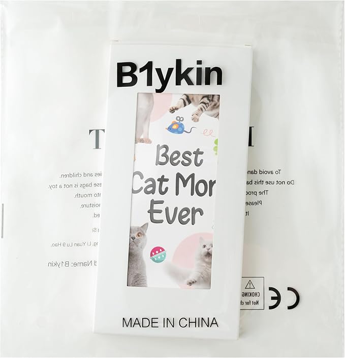 B1ykin Sticky Notes Set - Cartoon Theme Cute Self-Stick Notes Pad Teacher Appreciation Gifts, Self-Adhesive Writing Memo Pages Sticky to Do Notepad for Kids Employee School Office (Cat Lovers)