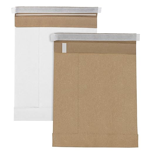 Aviditi Kraft Self-Seal Padded Mailers, #4, 9 1/2" x 14 1/2", Kraft Brown, Peel and Seal Closure, Fiber Cushioned Envelopes for Protecting Items During Shipping and Mailing, Case of 100