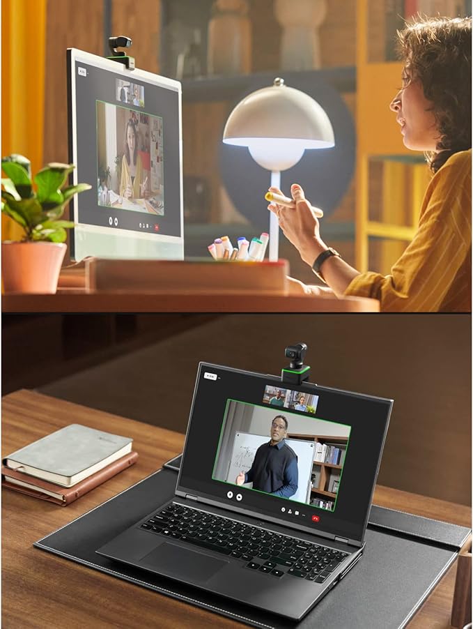 Insta360 Link Official Sticker Kit - PTZ 4K Webcam with 1/2" Sensor, AI Tracking, Gesture Control, HDR, Noise-Canceling Microphones, Specialized Modes, Webcam, Live Streaming, Zoom Certified