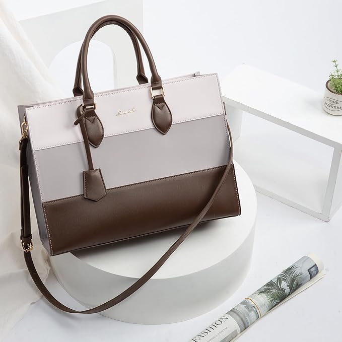 LOVEVOOK Laptop Tote Bag for Women, Work Totes Business Office Computer Briefcase with Clutch Purse