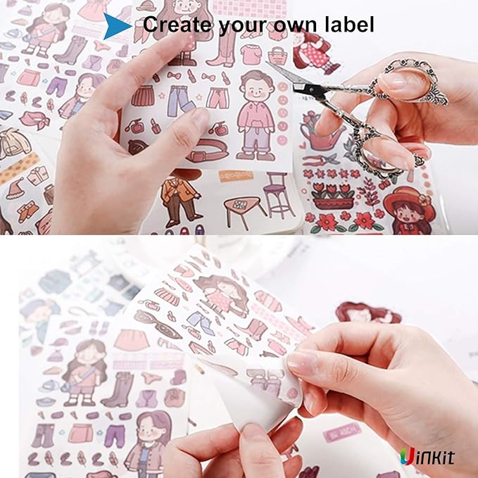 Uinkit Glossy Sticker Paper for Inkjet Printer Printable Vinyl White Cricut Waterproof Permanent Adhesive Waterproof Car Bumper Sticker 8.5x11 inches Letter Size 20 Sheets Label…