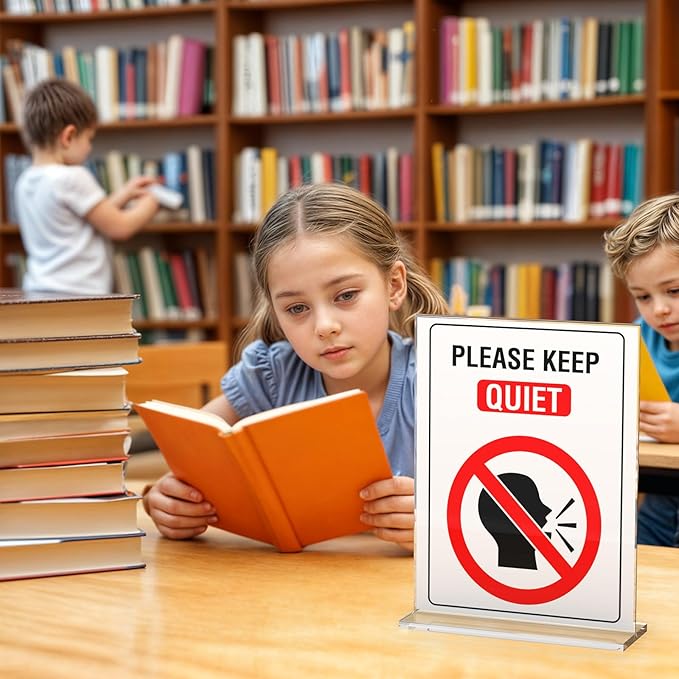 3 Pack Acrylic Sign Holder 8.5 x 11 Inches, Clear Menu Holder Stand, Vertical Flyer Display Stand, Table Paper Holder, Desk Brochure Holder, Plastic Sign Display Stand for Restaurants, Office, Store