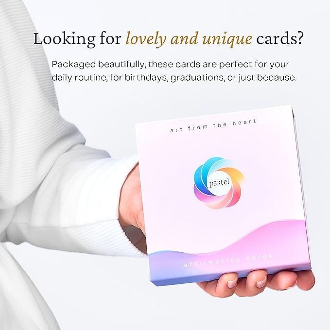 PASTEL Positive Affirmation Cards for Women – Daily Affirmations Cards for Mindfulness, Self Care, Meditation | Inspirational and Motivational Gifts for Women