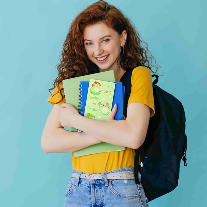 I Just Really Like Frogs Sticky Notes Set, 550 Sheets, Cute Cartoon Frogs Self-Stick Notes Pads Animal Divider Tabs Bundle Writing Memo Pads Back to School Office Supplies Small Gift