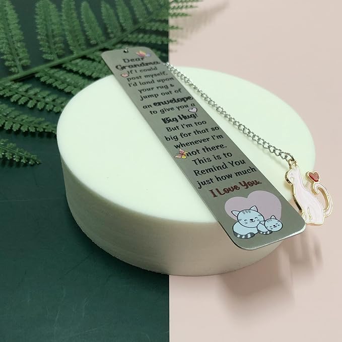 Grandma Bookmarks Christmas Gift Bookmark Nana Birthday Present I Love You Happy Retirement Appreciate Love Quotes Engraved Keepsakes Grandmother Mothers Day Gifts Ideas from Grandson Granddaughter