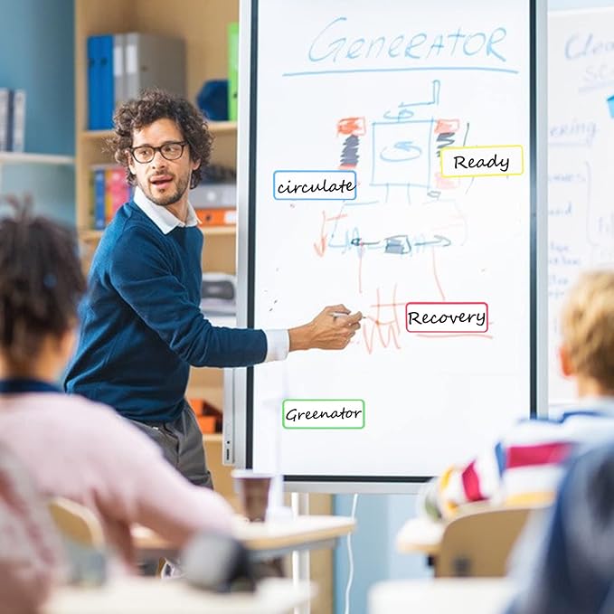 162pcs Magnetic Dry Erase Labels Colorful Name Tags Flexible Reusable Magnetic Label Stickers for White Board Refrigerator Locker Size 3.2"x1.2" by Mositear