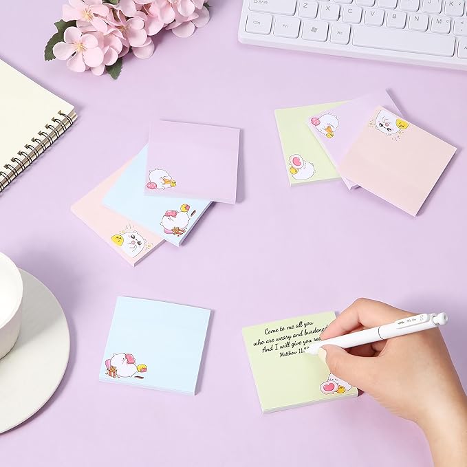 Mr. Pen- Sticky Notes, 3”x3”, 8 Pads, 400 Sheets, Cute Bear Sticky Notes, Sticky Pads Sticky Notes Aesthetic, Colorful Sticky Notes Bulk Sticky Notes Cute Sticky Notes for Women