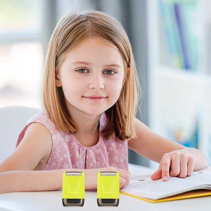 Sherr 2 Handwriting Line Stamp Roller Dashed Handwriting Lines Practice Roller Stamp for Kids, Teachers Kindergarten Education Classroom Back to School Need(2.72 x 2.44 x 1.54 Inch,Green)