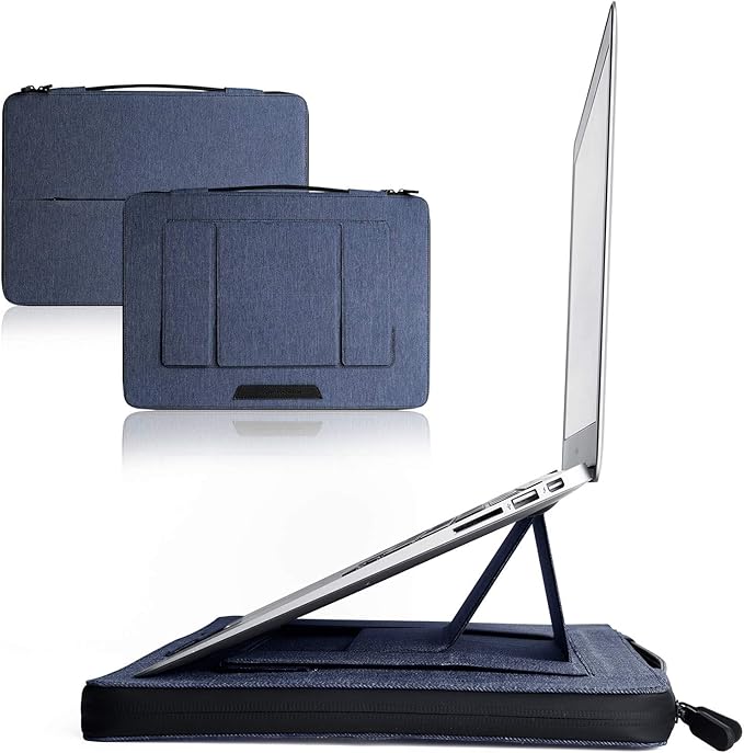 Nillkin 14 inch Laptop Case Laptop Stand with Handle - Laptop Sleeve Bag Computer Carrying Case Compatible with 13/13.3-14 inch MacBook Air, HP, Dell, Lenovo, Samsung Chromebook, Blue