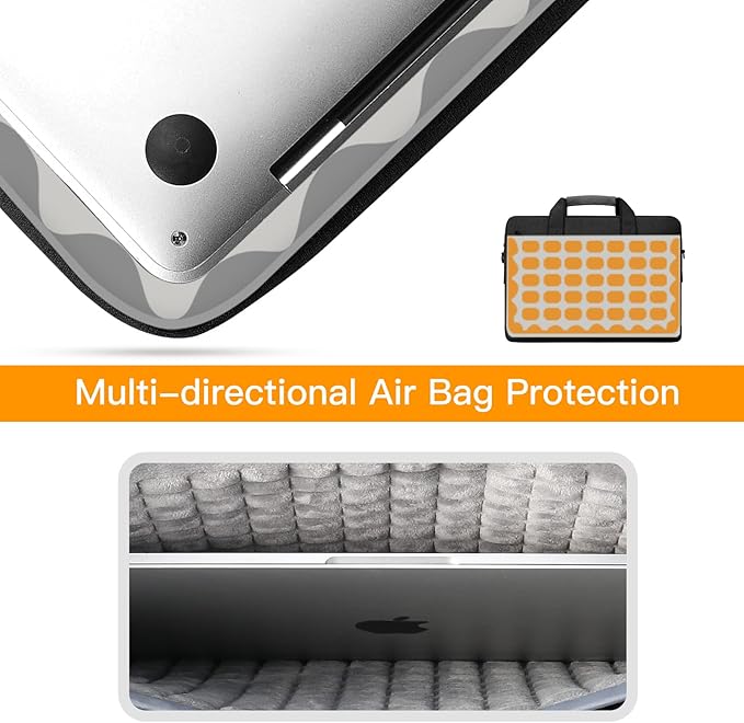 Laptop Shoulder Bag, 13-14-15-15.6-17.3 Inch Laptop/Tablet, Water-Repellent Fabric, Business for Men Women (17.3 inch, Black)