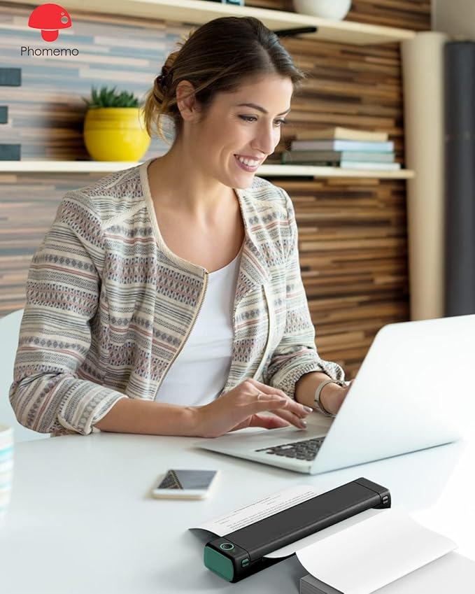 Phomemo US Letter Thermal Printer Paper,Continuous Phomemo M08F Thermal Paper,Compatible with COLORWING M08F, M832, M834, MT800/MT800Q, with Brother Letter Portable Printer, Size 8.5" x 11",200 Sheets