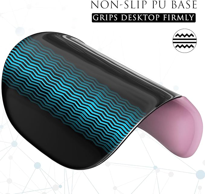 MROCO Ergonomic Mouse Pad with Gel Wrist Rest, Comfortable Mousepad with Smooth Wrist Support Surface and Non-Slip PU Base for Pain Relief, Computer, Laptop, Office & Home, 9.4 x 8.1 in, Pale Pink