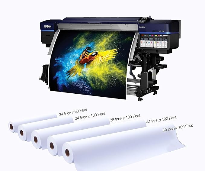 Premium Polyster Matte Canvas Roll, Quick Dry, Wide Format Inkjet Printer Compatible, Perfect for Fine Art, Photography, Giclée Printing, Archival Quality Prints. (24"x100' 290gsm Polyester 6Rolls)