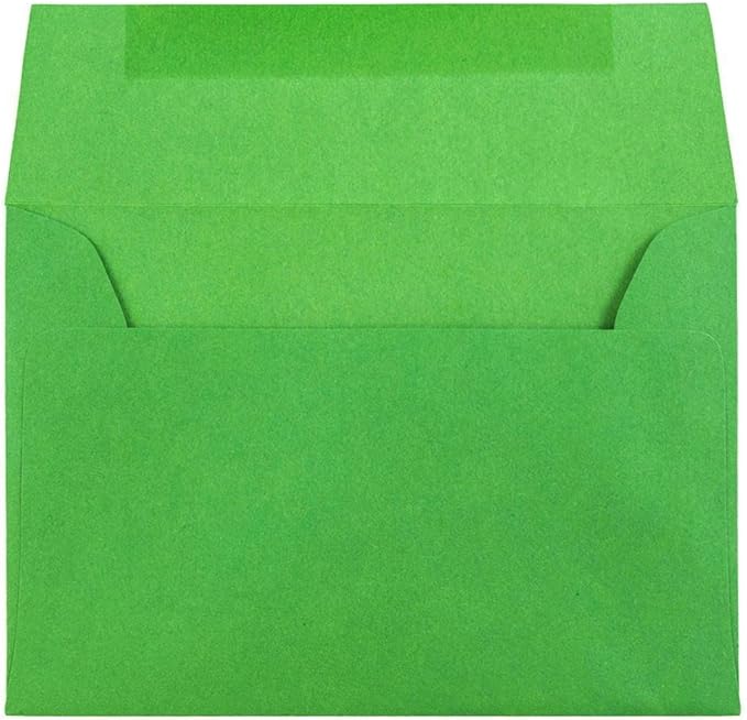 JAM PAPER 4Bar A1 Colored Invitation Envelopes - 3 5/8 x 5 1/8 - Green Recycled - 50/Pack