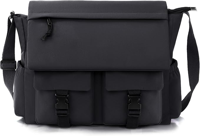 Lovvento Shoulder Messenger Bag for Men - Women Laptop Bag 15.6 inch Satchel Bags Mens Canvas Crossbody Tote Bags