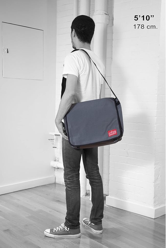 Manhattan Portage Deluxe Computer Bag (LG) with Adjustable Strap Water Resistant 1000D Cordura for Work College Travel