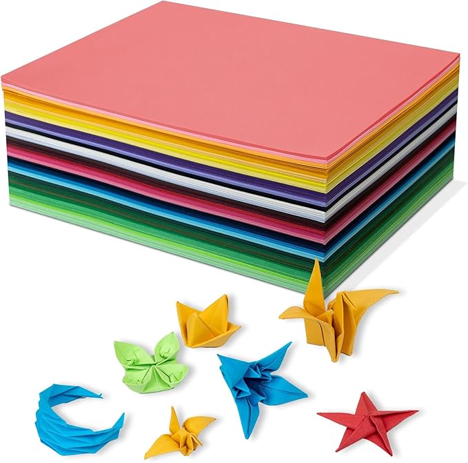 Colored Cardstock Bulk 300 sheets, A4 Cardstock Paper 30 Assorted Colors Construction Paper, Card Stock Printer Paper Scrapbooking Supplies for Diy Crafts Cricut Card Making, 65LB/180 GSM