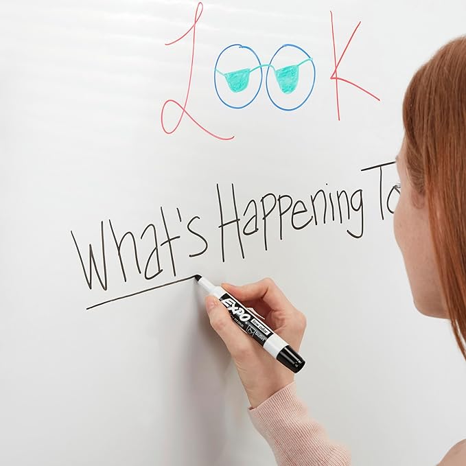 EXPO Low Odor Dry-Erase Marker - Fine Tip - Pack of 12 - Blue