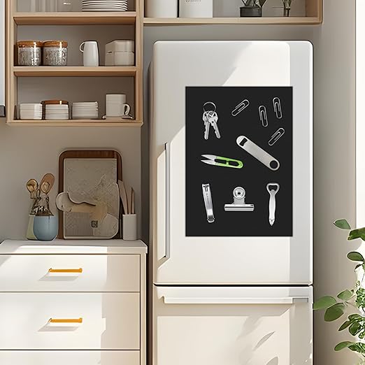 Non Adhesive Magnetic Sheets,5''x7'' 6PCS,Plain Magnets Sheets,Flexible Magnetic Sheets for Craft&Dies Storage,Making Fridge Magnets,Flexible,Adhesive,Printable Magnet Sheets