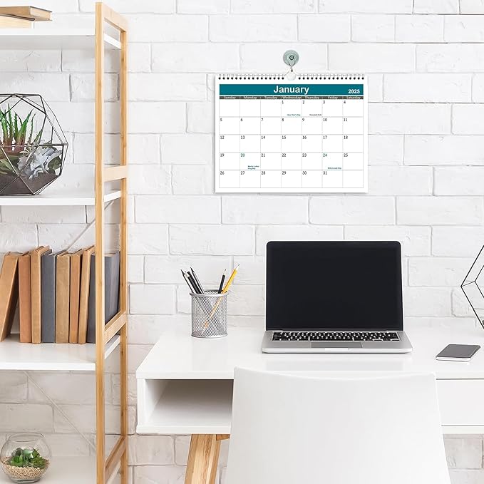 8.5x11 Calendar 2024-2025- Runs from July 2024 Until December 2025,Wall Hanging Calendar with Spiral Binding,Four Page Styles,The Perfect Wall Calendar Planner for Easy Organizing