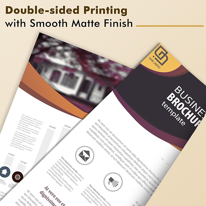 Koala Photo Paper Double-side Matte 8.5X14 Inches Compatible with Inkjet Printer 48LB for Presentation 100 Sheets 180GSM