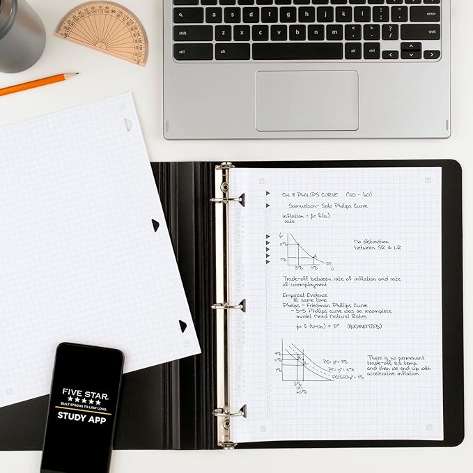 Five Star Loose Leaf Paper + Study App, Notebook Paper, Graph Ruled Filler Paper, Reinforced, 8-1/2" x 11", 200 Sheets per Pack (170055-ECM)