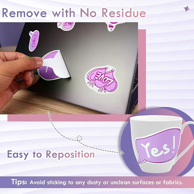 Koala Printable Vinyl Sticker Paper for Inkjet Printer - 50 Sheets White Glossy Sticker Paper, Waterproof Sticker Printer Paper 8.5x11 Inch, Tear-Resistant, Removable