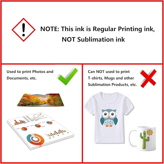 Yellow Regular Refilled Ink for T254 T252XL120-BCS T252XL220 T252XL320 T252XL420 Workforce WF-7710 WF-7720 WF-7210 WF-3630 WF-7620 WF-7610 WF-3640 WF-3620 for Refillable Cartridges or CISS