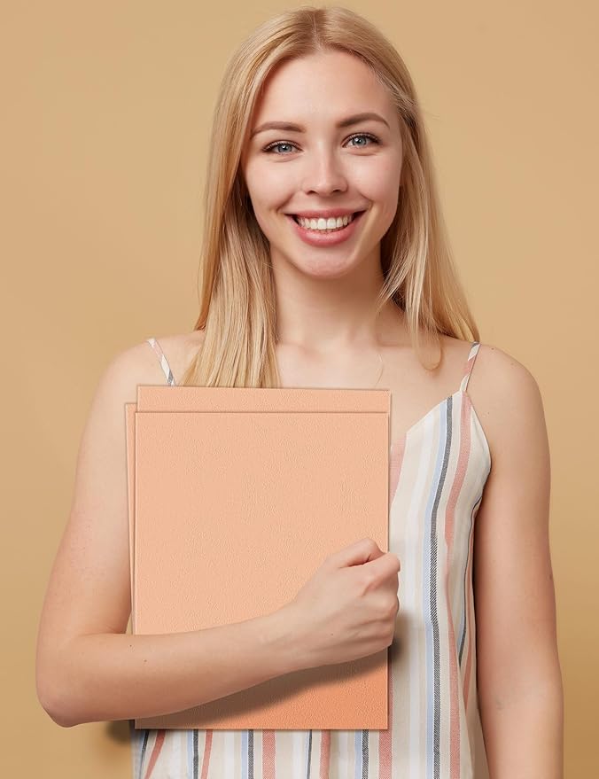 SUNEE Folders with Pockets (25 Pack, Warm Brown), 2 Pocket Folders Fit Letter Size Paper, Paper File Folder for School Office Home Business, Textured Paper