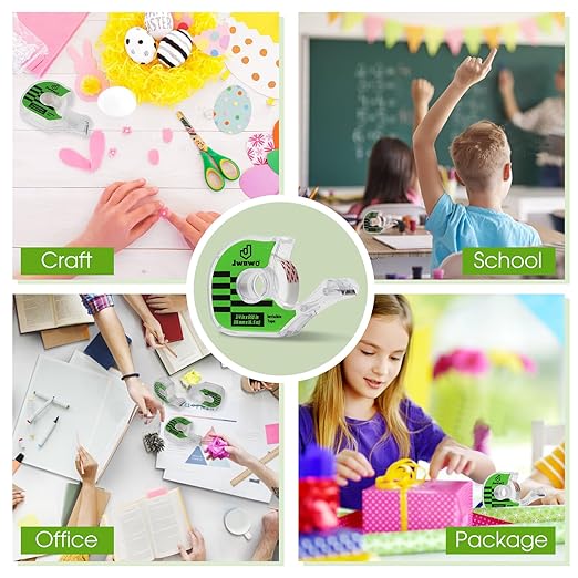 Invisible Tape with Dispenser, Home Office Supplies and Back to School Supplies for College and Classrooms, Matte Finish, 3/4 in x 650 in, 12 Pack