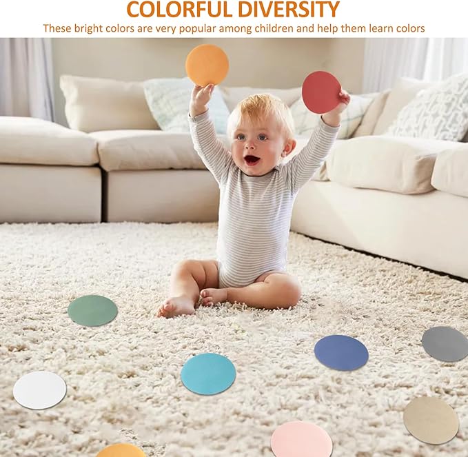 40pcs Multicolor 5 Inches Circle Spot Markers - Carpet Floor Dots for Classroom Decoration, Flexible Seating, Elementary School, Preschool, Kindergarten Supplies